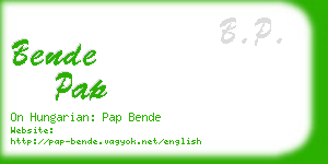 bende pap business card